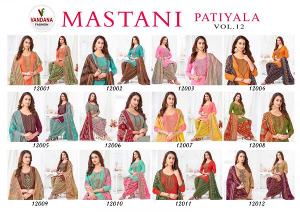 Vandana Mastani Patiyala 12 Printed Cotton Dress Materials